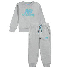 New Balance Sweatsæt - Stacked Logo - Athletic Grey Heather