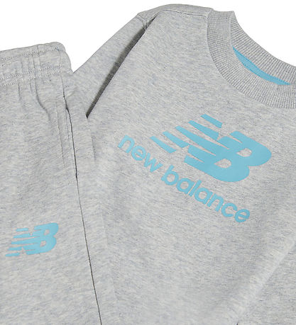 New Balance Sweatsæt - Stacked Logo - Athletic Grey Heather