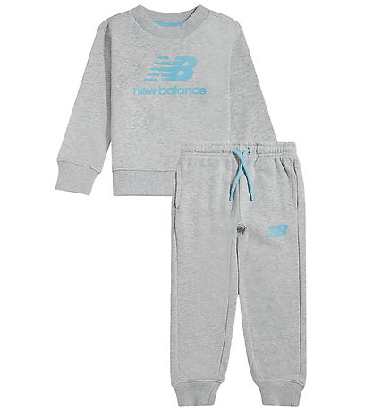 New Balance Sweatsæt - Stacked Logo - Athletic Grey Heather