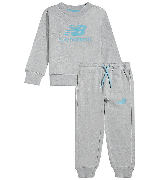 New Balance Sweatsæt - Stacked Logo - Athletic Grey Heather