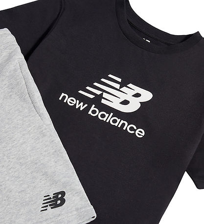 New Balance Shortssæt - Stacked Logo - Caviar