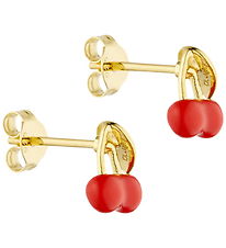 Design Letters Earrings - 2 pcs - Darling - 18k Gold Plated