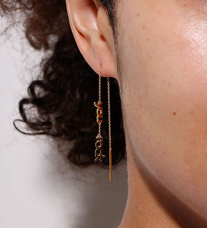 Design Letters Ørering - 1 stk. - YOU ROCK - 18k Guldbelagt