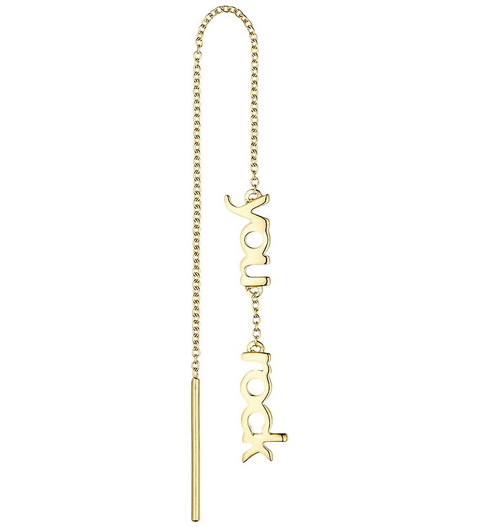 Design Letters Ørering - 1 stk. - You Rock - 18k Guldbelagt