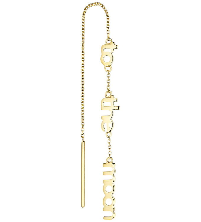 Design Letters Ørering - 1 stk. - TO THE MOON - 18k Guldbelagt