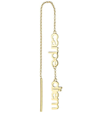 Design Letters Ørering - 1 stk. - CARPE DIEM - 18k Guldbelagt