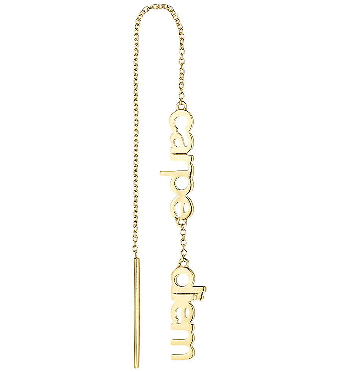 Design Letters Ørering - 1 stk. - Carpe Diem - 18k Guldbelagt