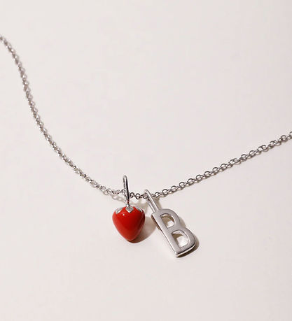 Design Letters Vedhæng - Darling - Strawberry - Sølv