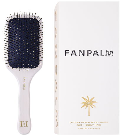 Fan Palm Hårbørste - Wet Brush - Glossy White