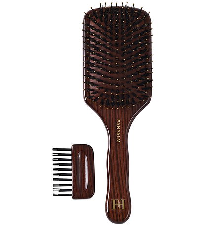 Fan Palm Hårbørste - Medium - Ebony Glossy Brown
