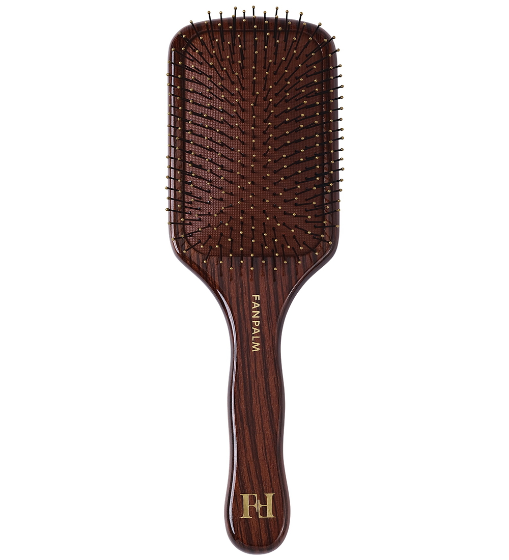 Fan Palm Haarbürste - Wet Brush - Ebony Glänzend Brown - Fan Palm - One Size - Haarbürsten