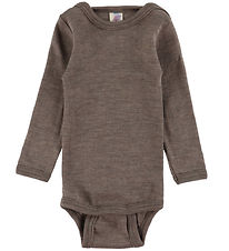 Engel Bodysuit - l/s - Wool - Walnut Engel Bodysuit - l/s - Wool - Walnut