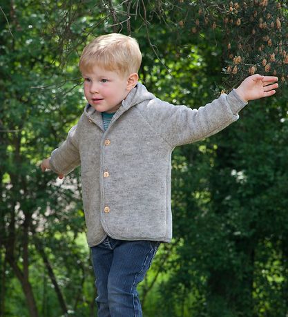 Engel Cardigan - Uld - Gråmeleret