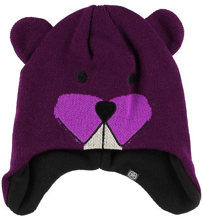 Bonnet en Tricot Color Kids - Reaver - Prune Castor Bonnet en Tricot Color Kids - Reaver - Prune Castor