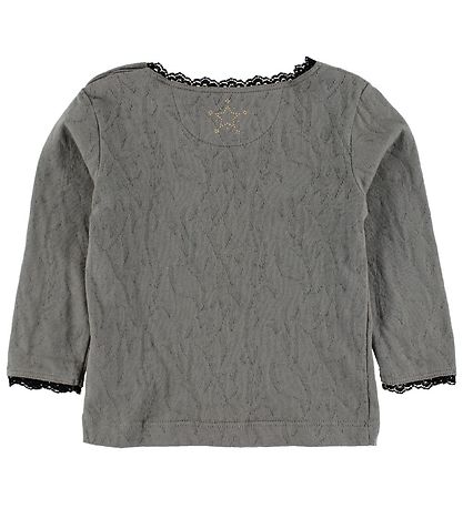 En Fant Blouse - Grey w. Pointelle