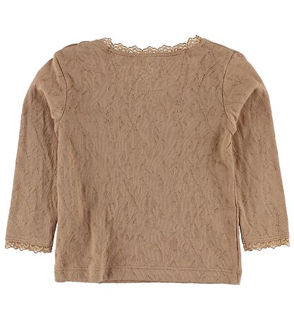 En Fant Blouse - Light Brown w. Pointelle