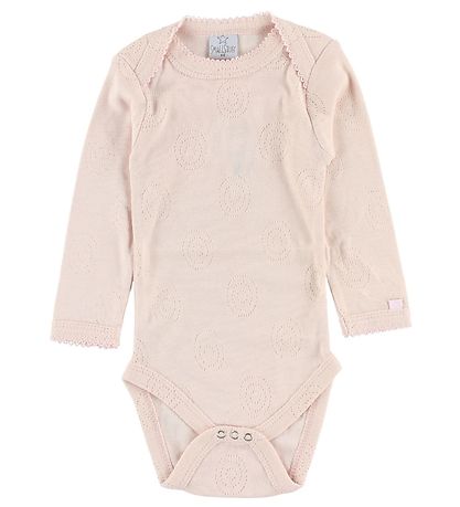 Smallstuff Bodysuit - L/S - Rose w. Pointelle Smallstuff Bodysuit - L/S - Rose w. Pointelle