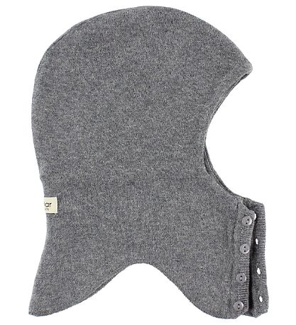 Cagoule av. Boutons MarMar - Laine/Coton - 2 Couches - Gris Chin Cagoule av. Boutons MarMar - Laine/Coton - 2 Couches - Gris Chin