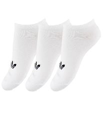 Socquettes adidas Originals - Trefoil - 3 Pack - Blanc av. Logo Socquettes adidas Originals - Trefoil - 3 Pack - Blanc av. Logo