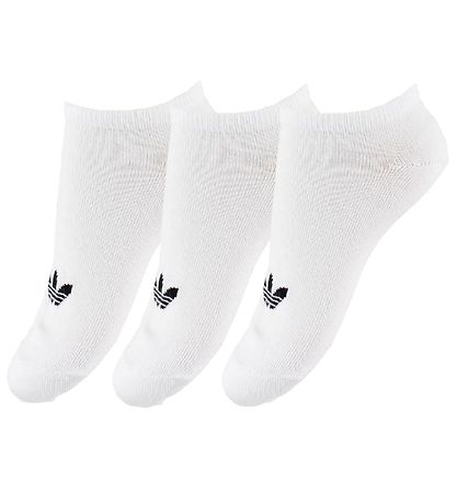 Socquettes adidas Originals - Trefoil - 3 Pack - Blanc av. Logo Socquettes adidas Originals - Trefoil - 3 Pack - Blanc av. Logo