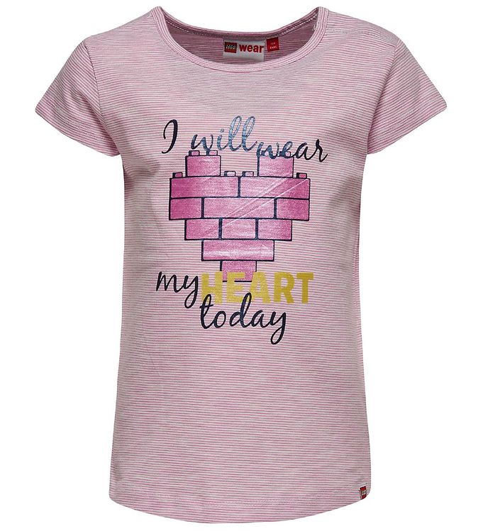 LEGO® Duplo T-Shirt - Rosastribet m. Hjerte