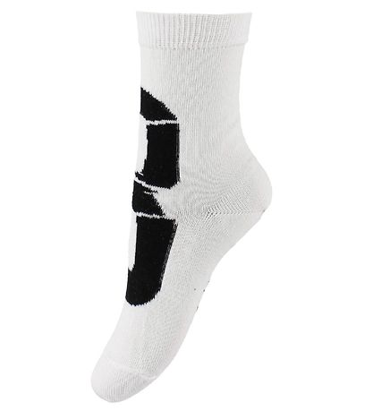 Molo Socks - 2-Pack - Norm - White/Black w. Text Molo Socks - 2-Pack - Norm - White/Black w. Text