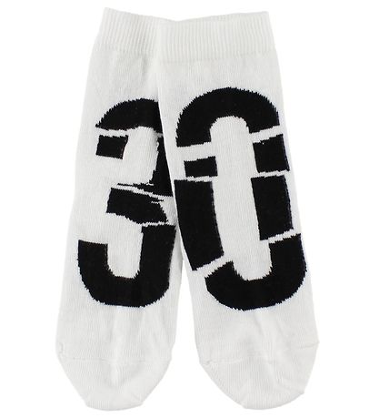 Molo Socks - 2-Pack - Norm - White/Black w. Text Molo Socks - 2-Pack - Norm - White/Black w. Text