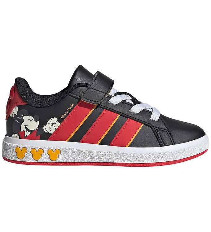 adidas Performance Sko - Grand Court Mickey EL K - Cblack/Purrub