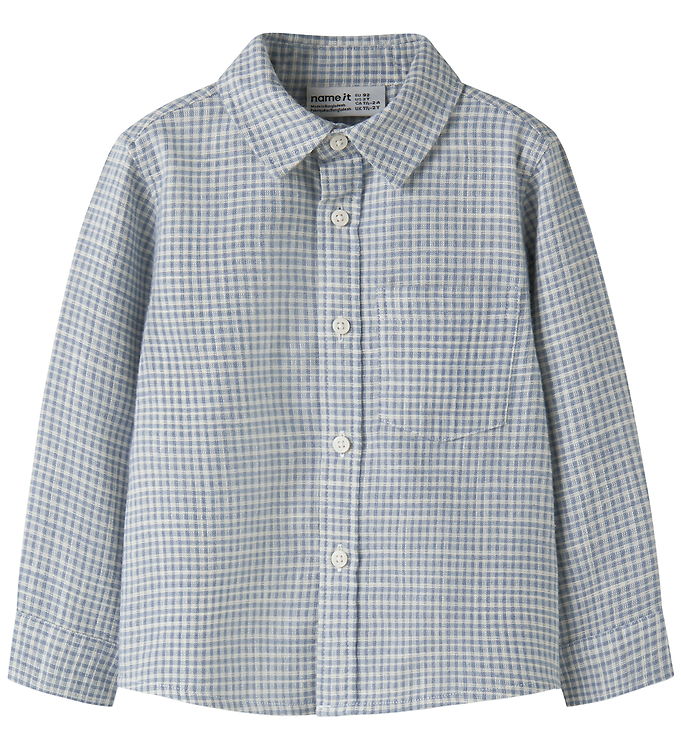 NAME IT Skjorte Kristian Ashley Blue Small Check