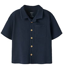 Name It Skjorte k/æ - Strikket - NmmHarve - Navy Blazer