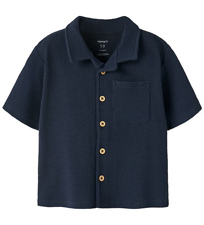 Name It Skjorte k/æ - Strikket - NmmHarve - Navy Blazer