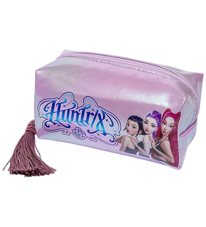 Kpop Demon Hunters Penalhus m. Kvast - 16 cm - Metallisk Rosa m.