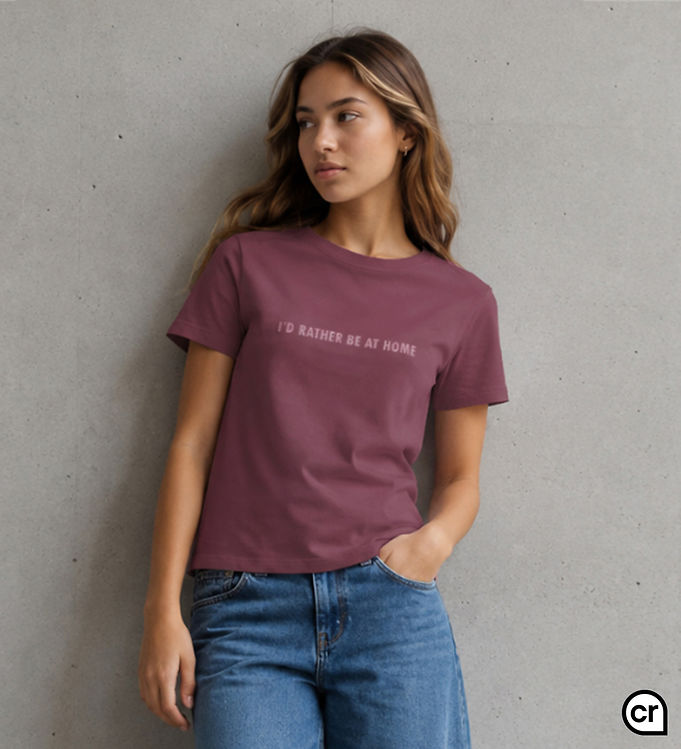 Hound T-shirt - HdAsta - Dark Rose m. Print