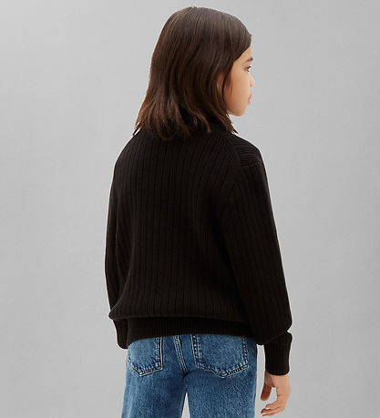 Calvin Klein Bluse - Strik - Sort