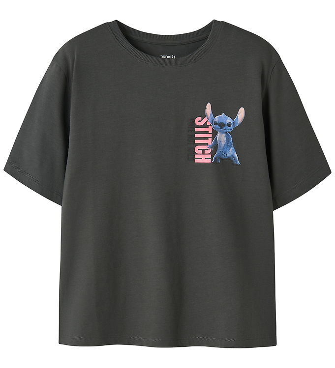 NAME IT Stitch T-shirt Jynin Black Oyster