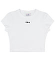 Fila T-shirt - Ceranova Cropped - Bright White m. Logo