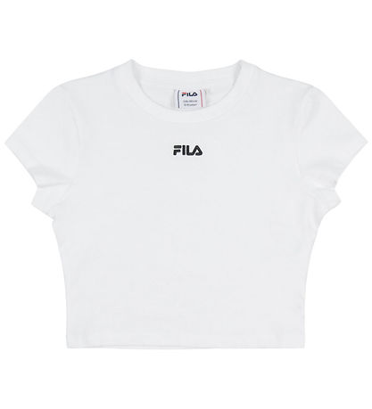 Fila T-shirt - Ceranova Cropped - Bright White m. Logo