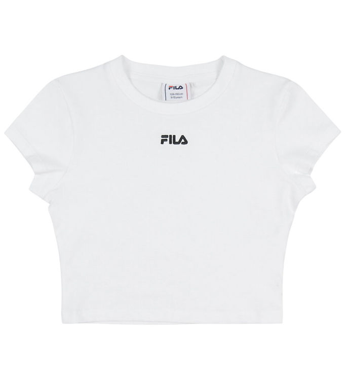 Fila T-shirt - Ceranova Cropped - Bright White m. Logo