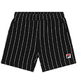 Fila Shorts - Lubaco - Sweat - Black/Egret Striped