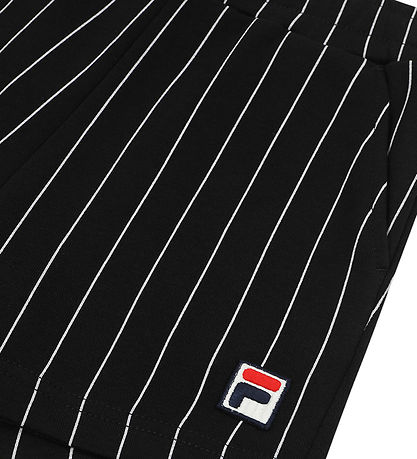Fila Shorts - Lubaco - Sweat - Black/Egret Striped