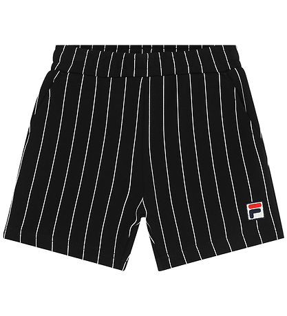 Fila Shorts - Lubaco - Sweat - Black/Egret Striped