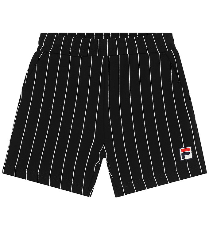 Fila Sweatshorts - Lubaco - Sort/Egret Striped