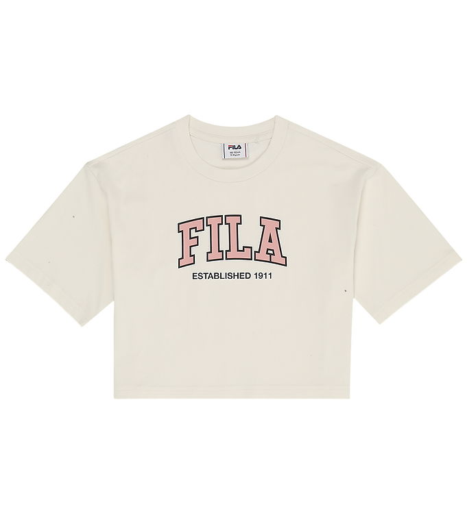 Fila T-shirt - Rifredi - Cropped - Egret m. Print