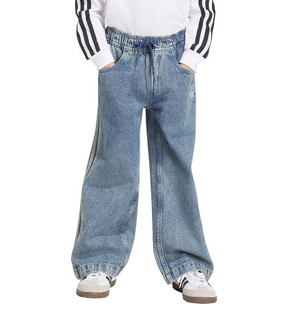 adidas Originals Bukser - Firebird Denim - Worblu
