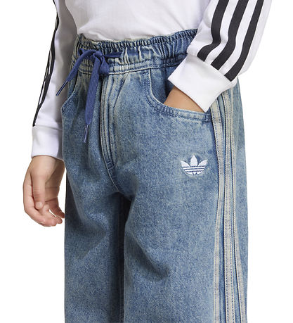 adidas Originals Bukser - Firebird Denim - Worblu