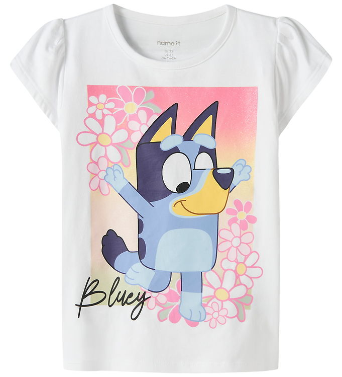 Name It T-shirt - NmfMaka - Bright White m. Bluey