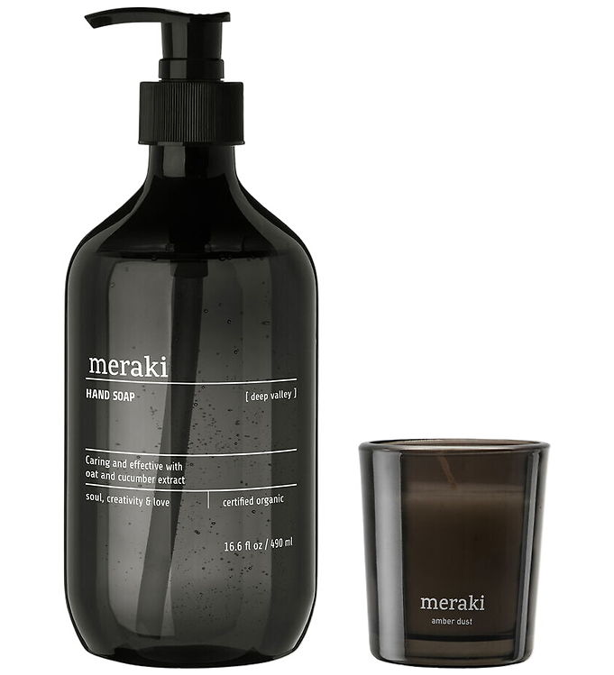 Meraki - Gift box, Deep Valley Handsoap + Scented Candle Amber Dust, 490|60 ml|g