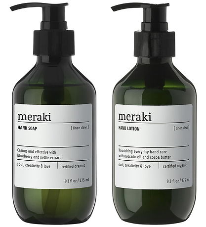 Meraki Gaveæske - Håndsæbe/Håndcreme - 2x275 ml - Linen Dew