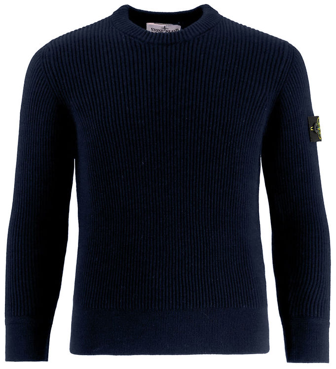 Stone Island Bluse - Uld - Rib - Navy
