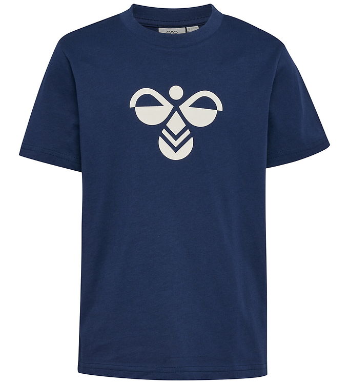 Hummel T-Shirt - hmlJR Reg Tukas - Dress Blues m. Logo